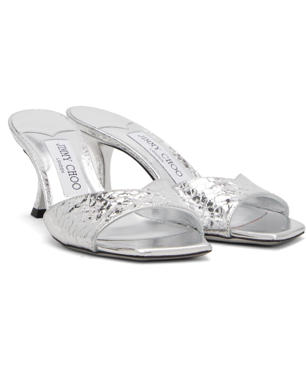 Jimmy Choo White Skye 70 High-Heeled Sandals