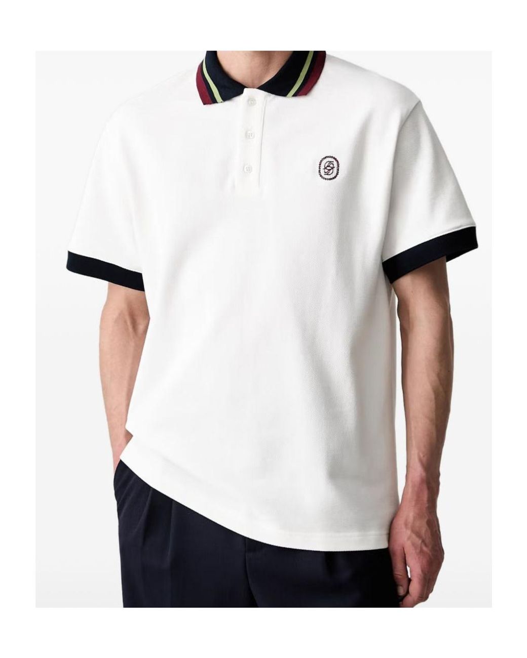 Drole de Monsieur White Short-Sleeved Polo Shirt for men