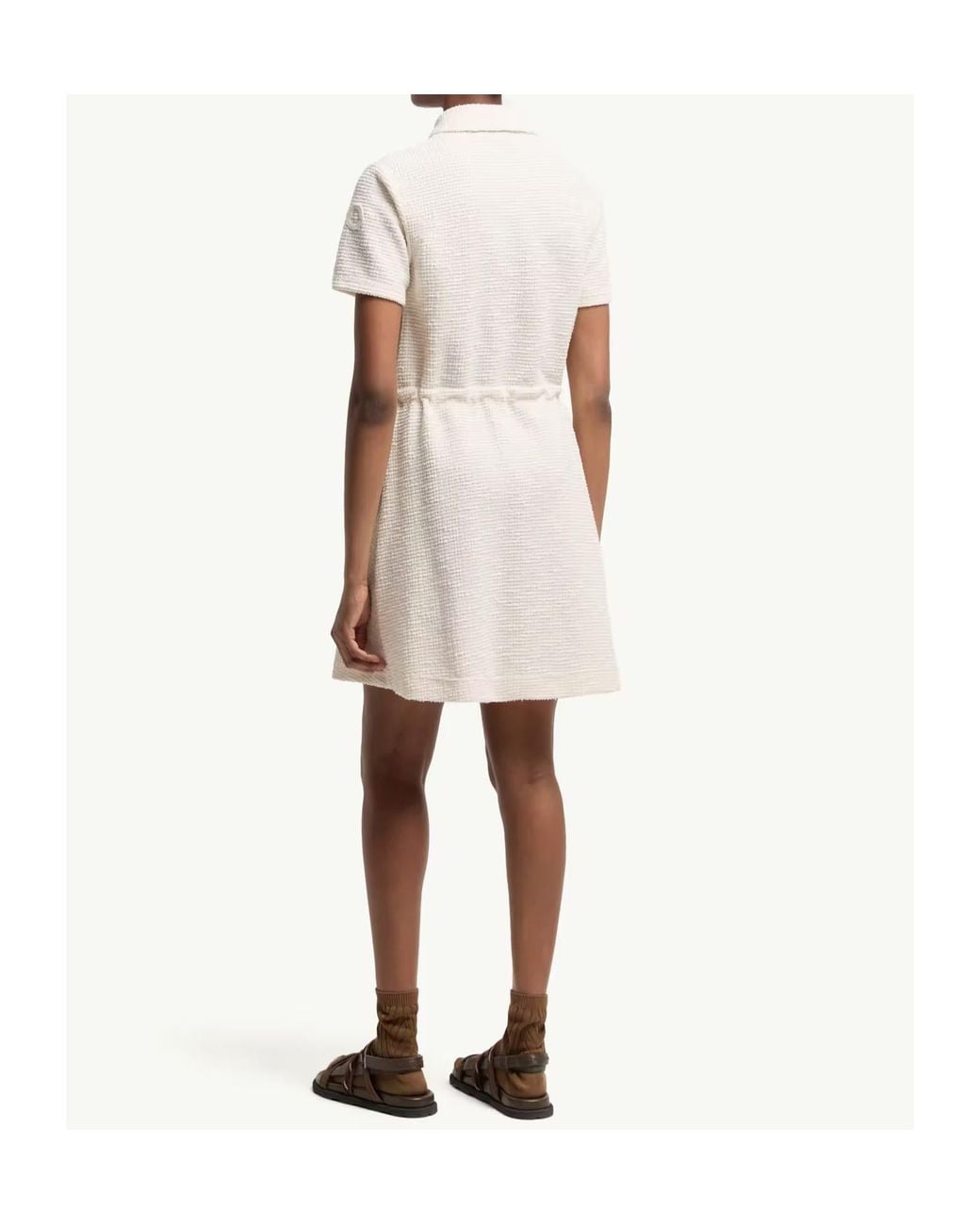 Moncler White Bouclé Mini Dress