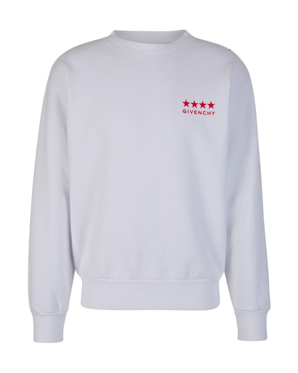 Givenchy White Logo Printed Crewneck Sweatshirt for men