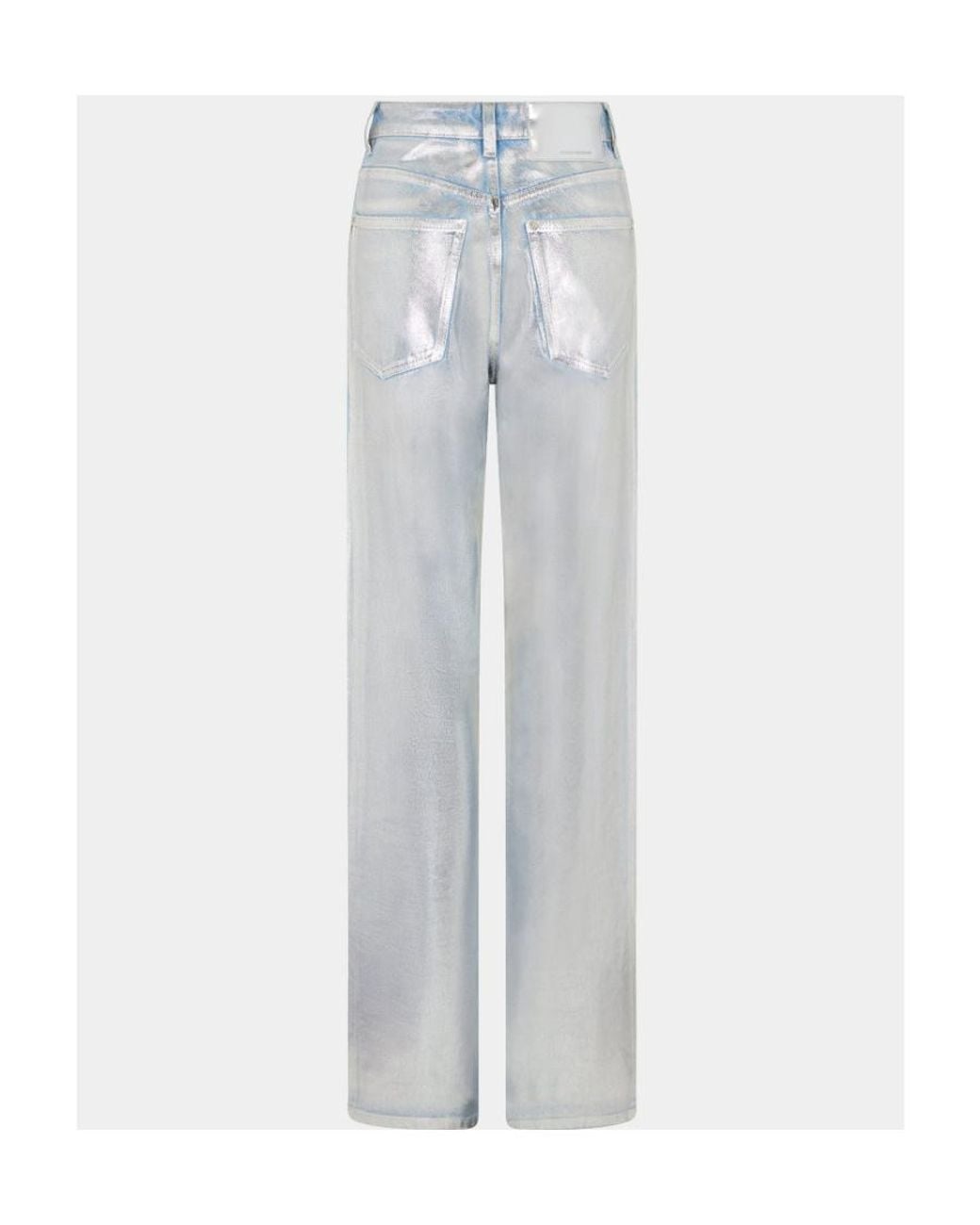 Rabanne Gray Mid-Rise Straight-Leg Jeans