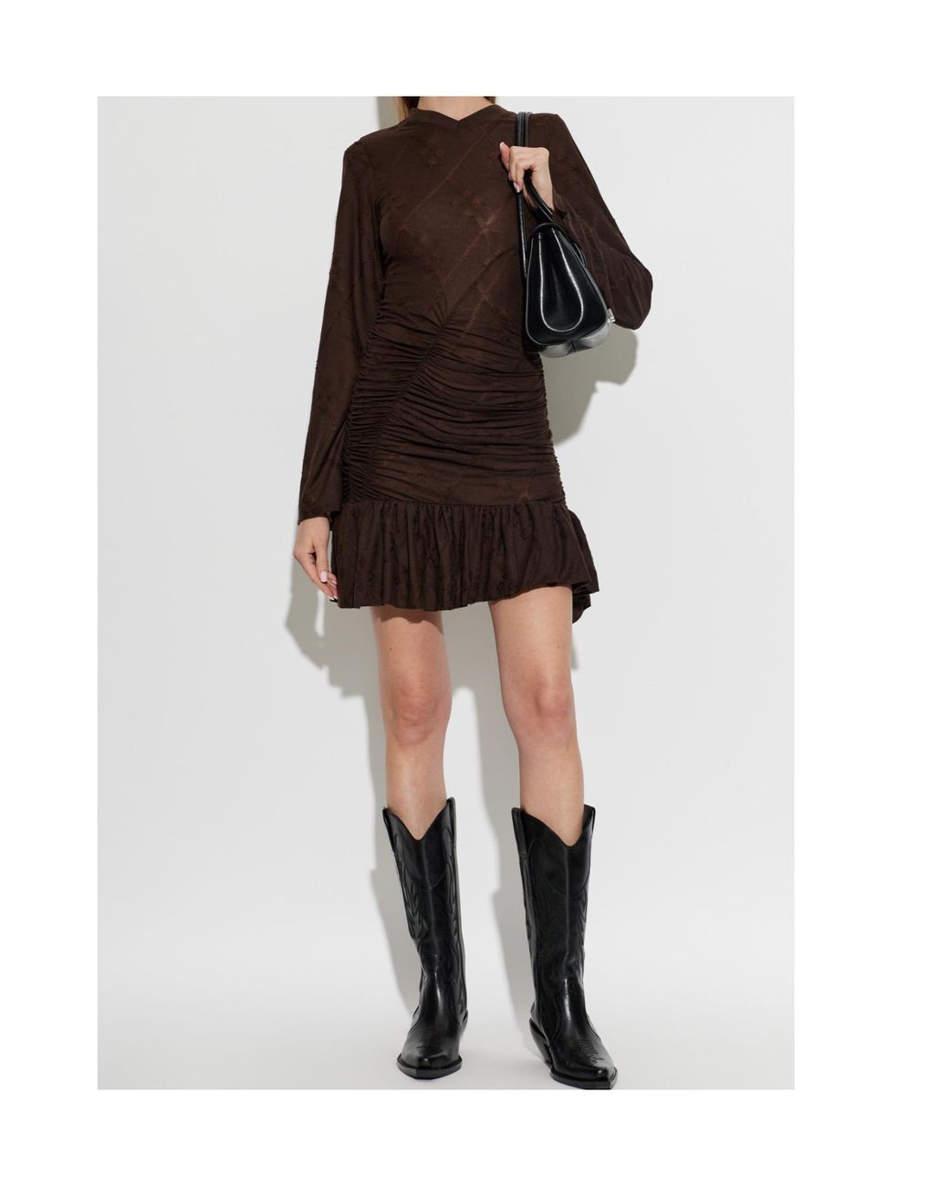 IRO Brown Long-Sleeved Dress