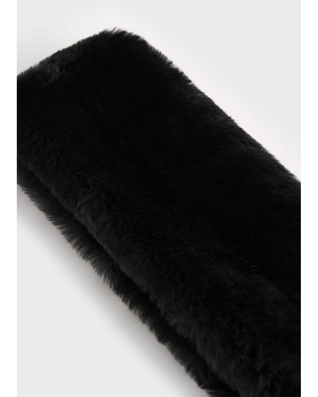 Totême Natural Shearling Headband Ecru