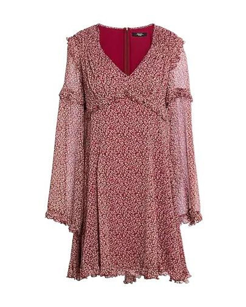 Weekend by Maxmara Red Floral Long-Sleeve Dress