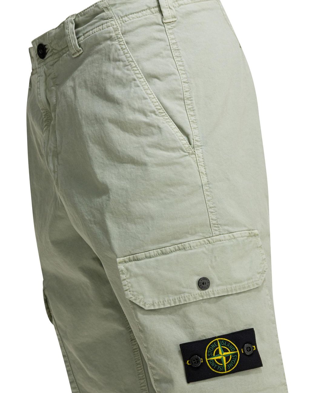 Stone Island Gray Regular Tapered Fit Cargo Pants for men