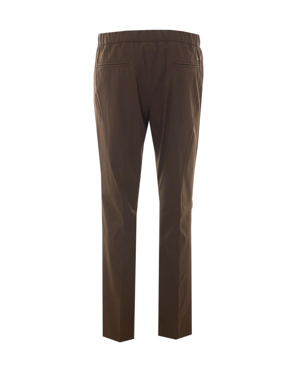 Herno Brown Straight-Fit Drawstring Pants for men