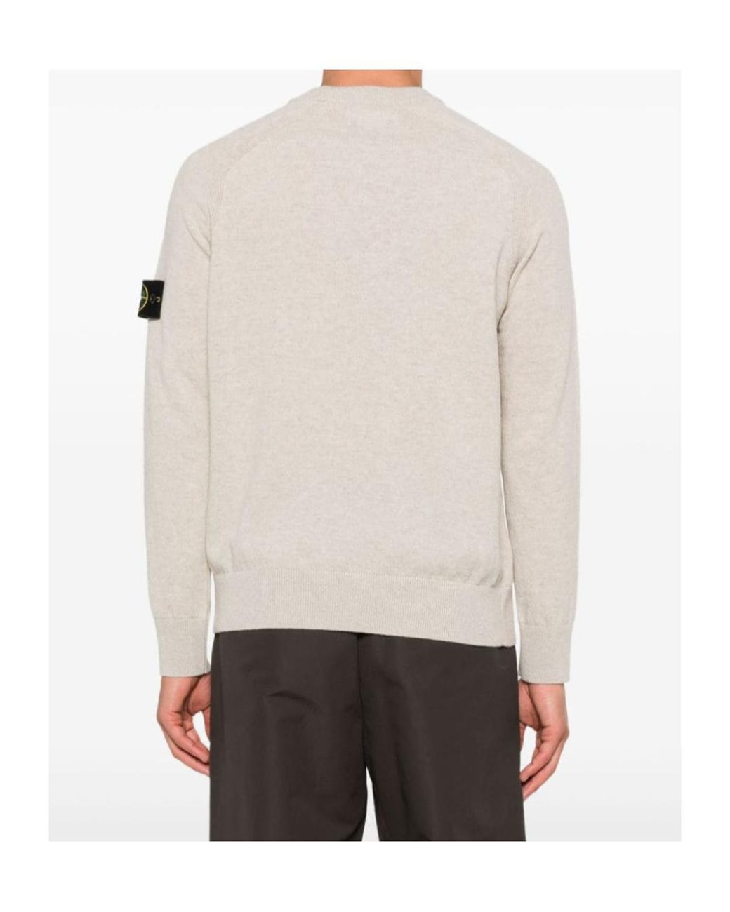 Stone Island Natural Compass-Patch Crewneck Jumper for men