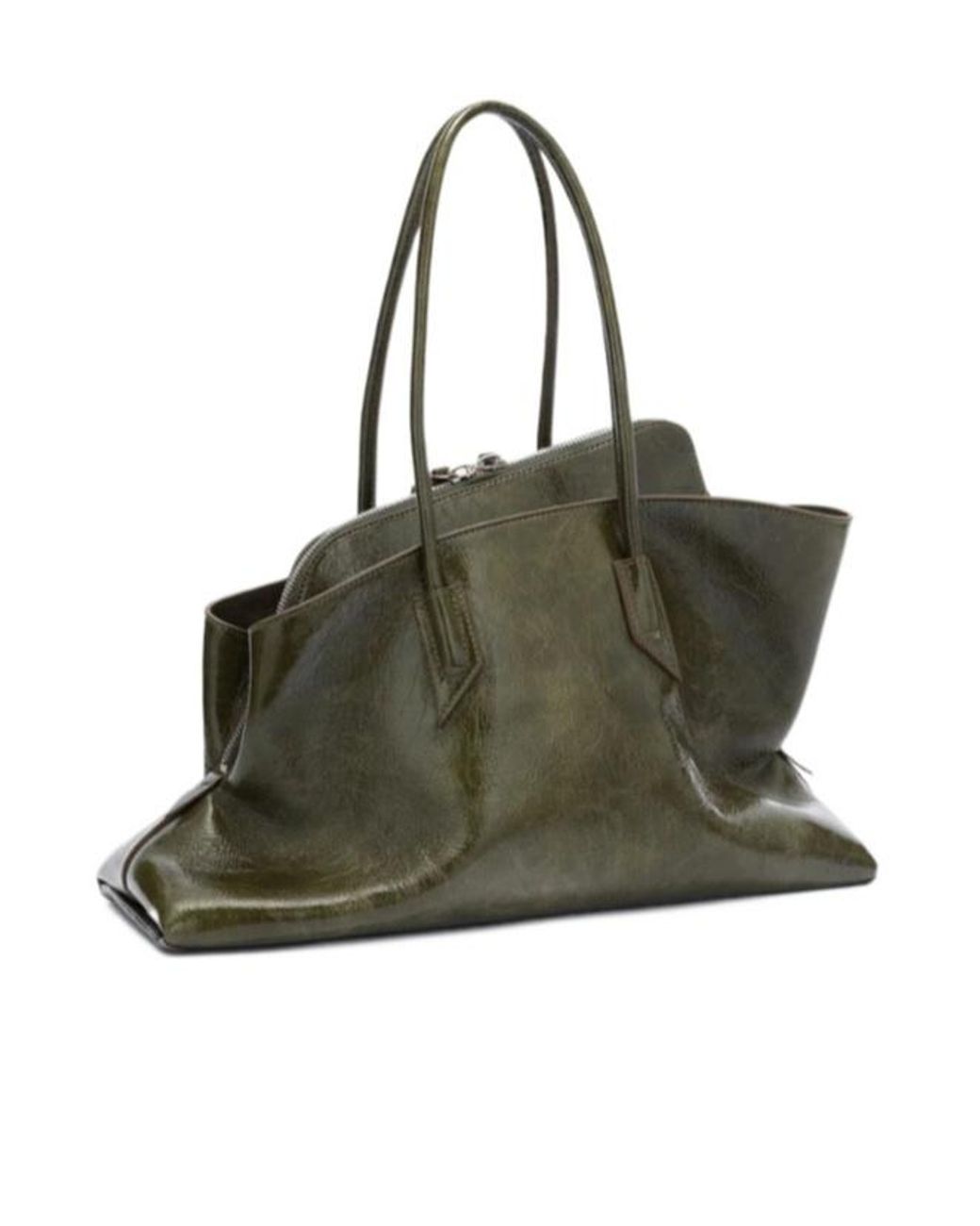 The Attico Green The La Passeggiata Medium Tote Bag