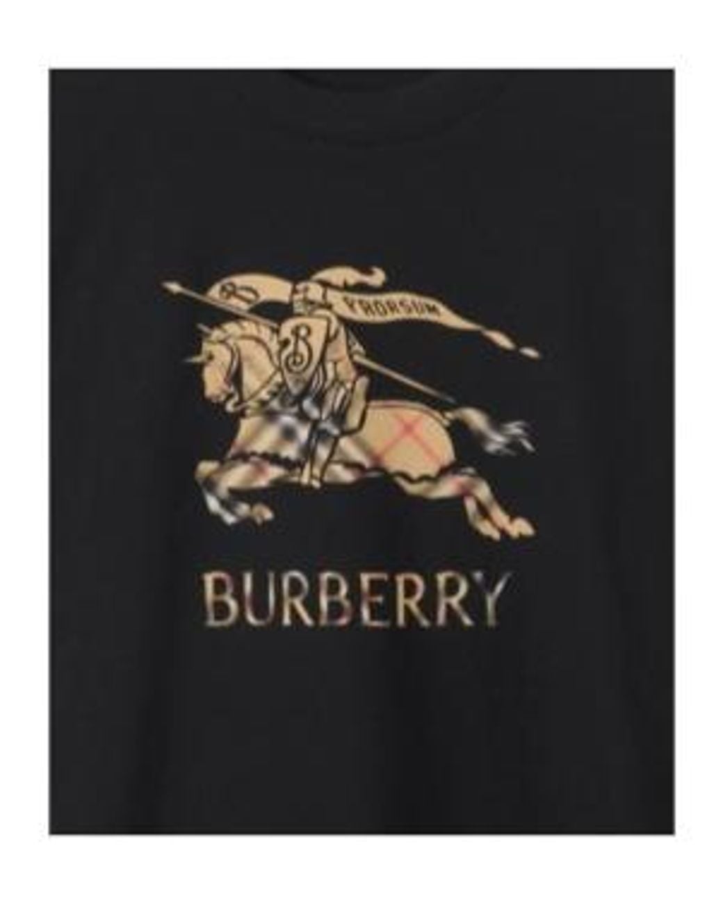 Burberry Black Ekd Ombré T-Shirt for men