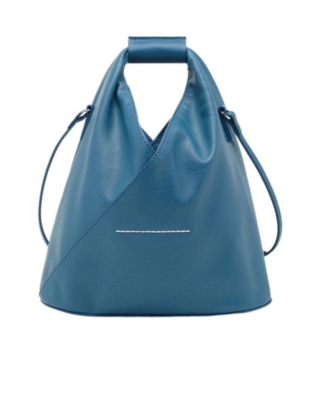 MM6 by Maison Margiela Blue Japanese Logo Detailed Crossbody Bag