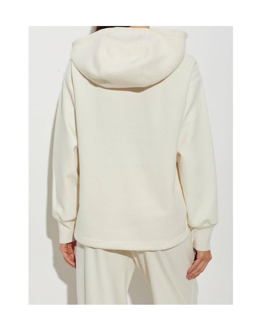 Fabiana Filippi White Cropped Zip-Up Hoodie