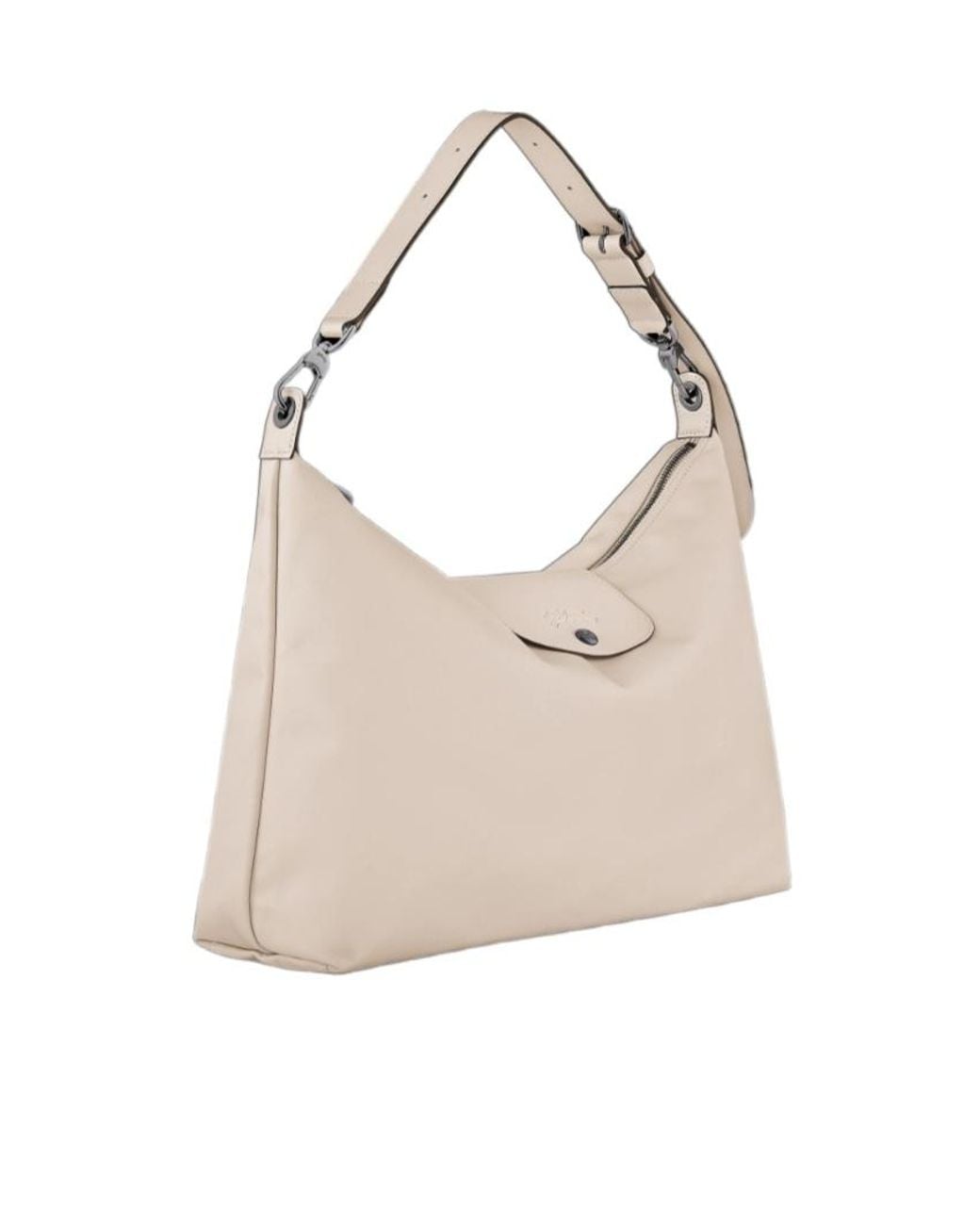 Longchamp White Flap Detail Shoulder Bag