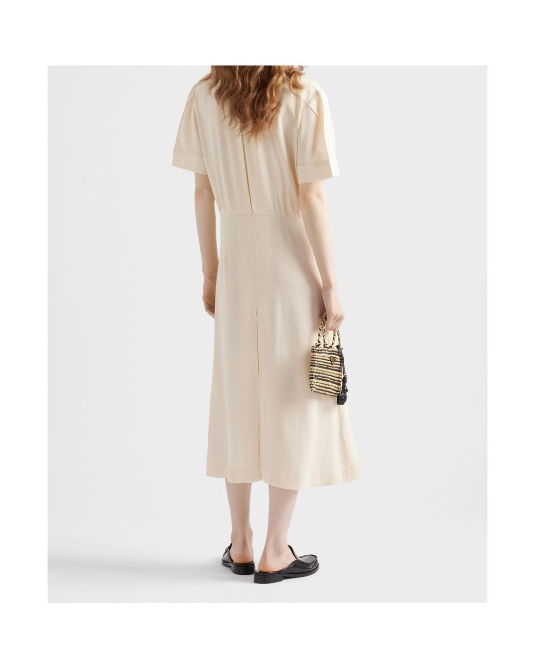 Prada Natural Lace Shirt Dress