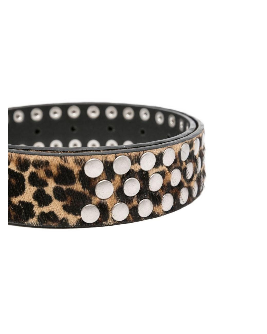 Golden Goose Deluxe Brand White Stud-Embellished Buckle Belt