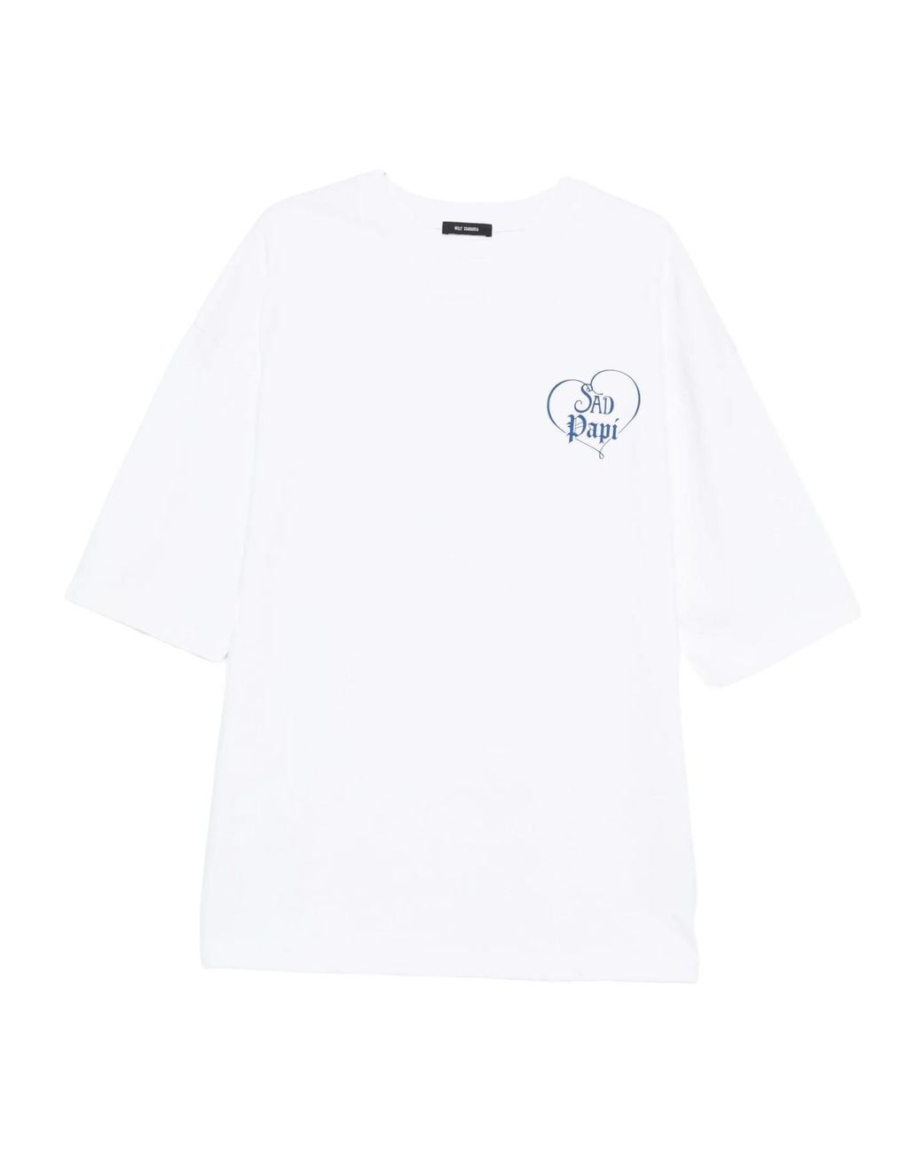 Willy Chavarria White Sad Papi Oversized T-Shirt for men