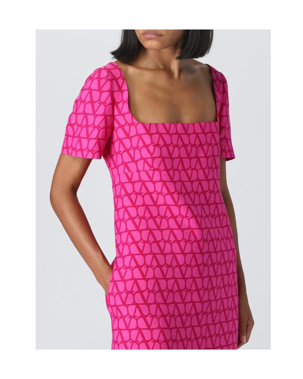 Valentino Pink Toile Iconographe-Print Minidress
