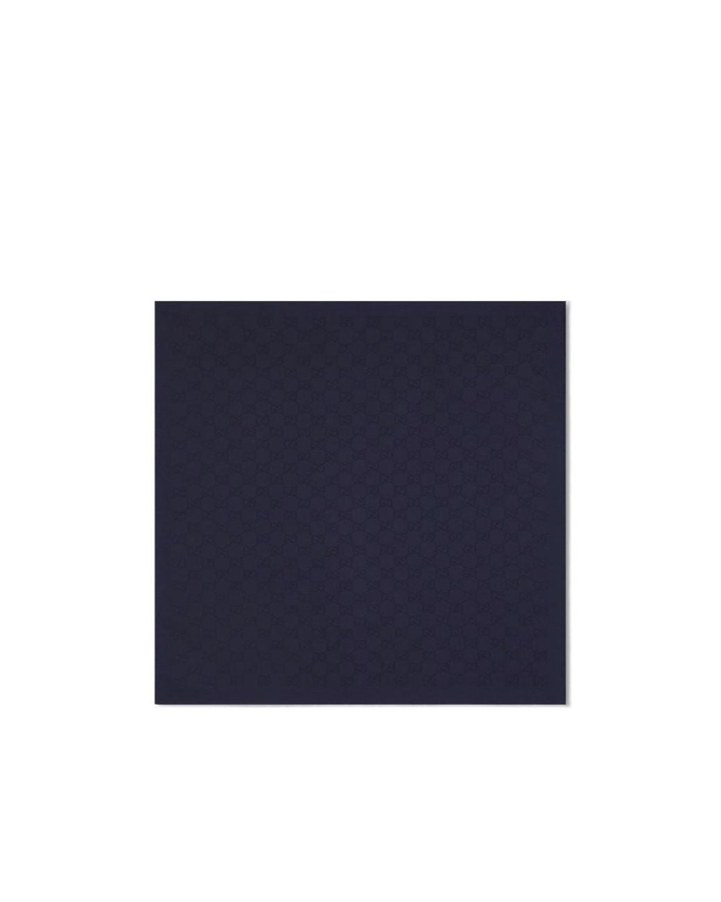 Gucci Blue Gg Silk Cotton Pocket Square for men