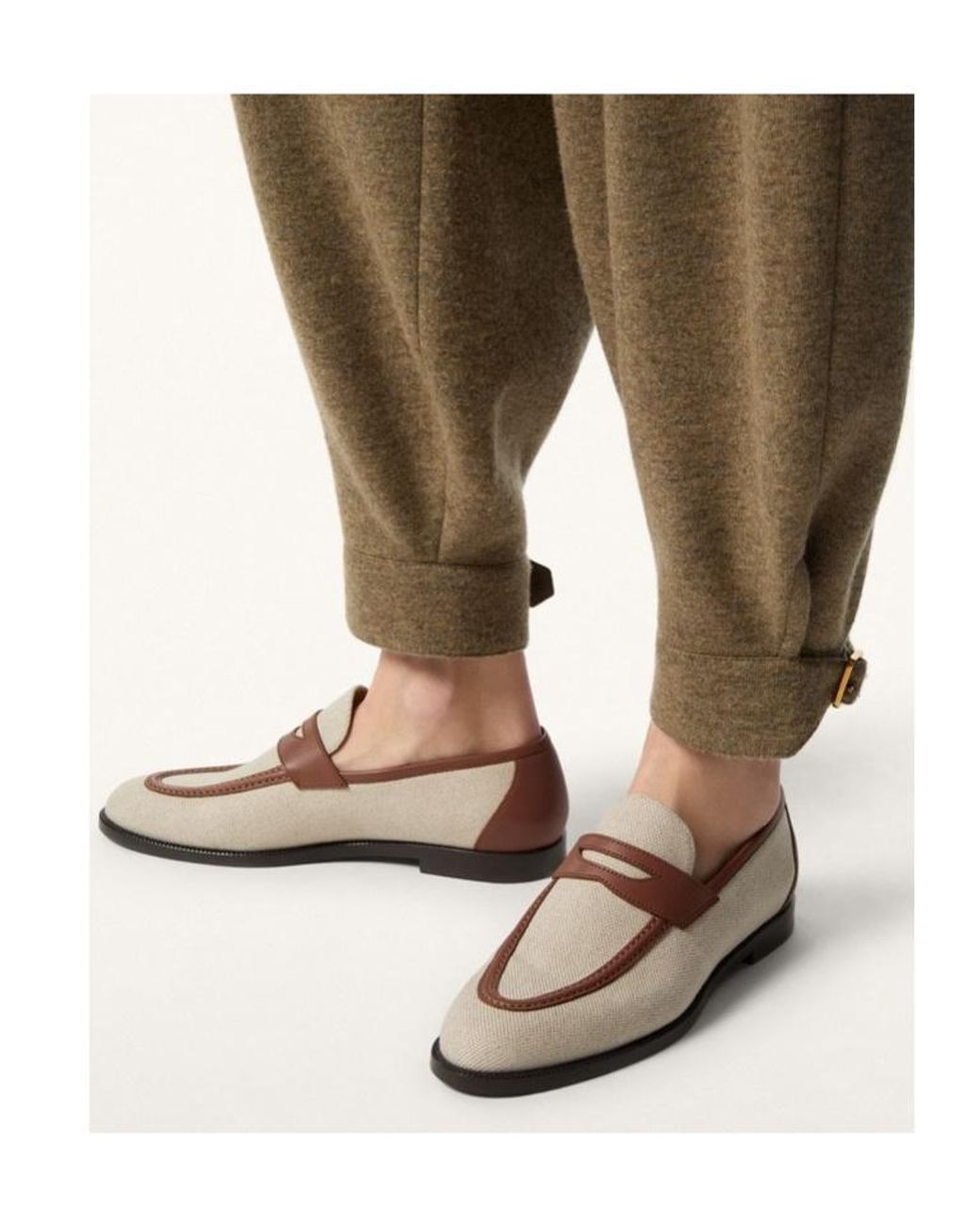 Loro Piana White Sergio Loafers