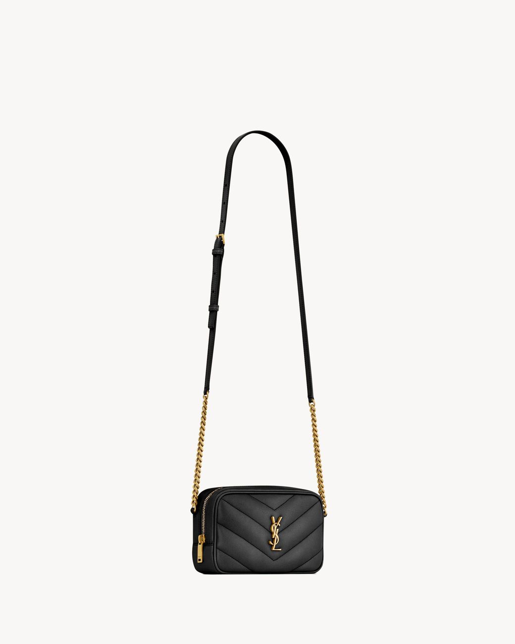 Saint Laurent White Loulou Mini Camera Bag