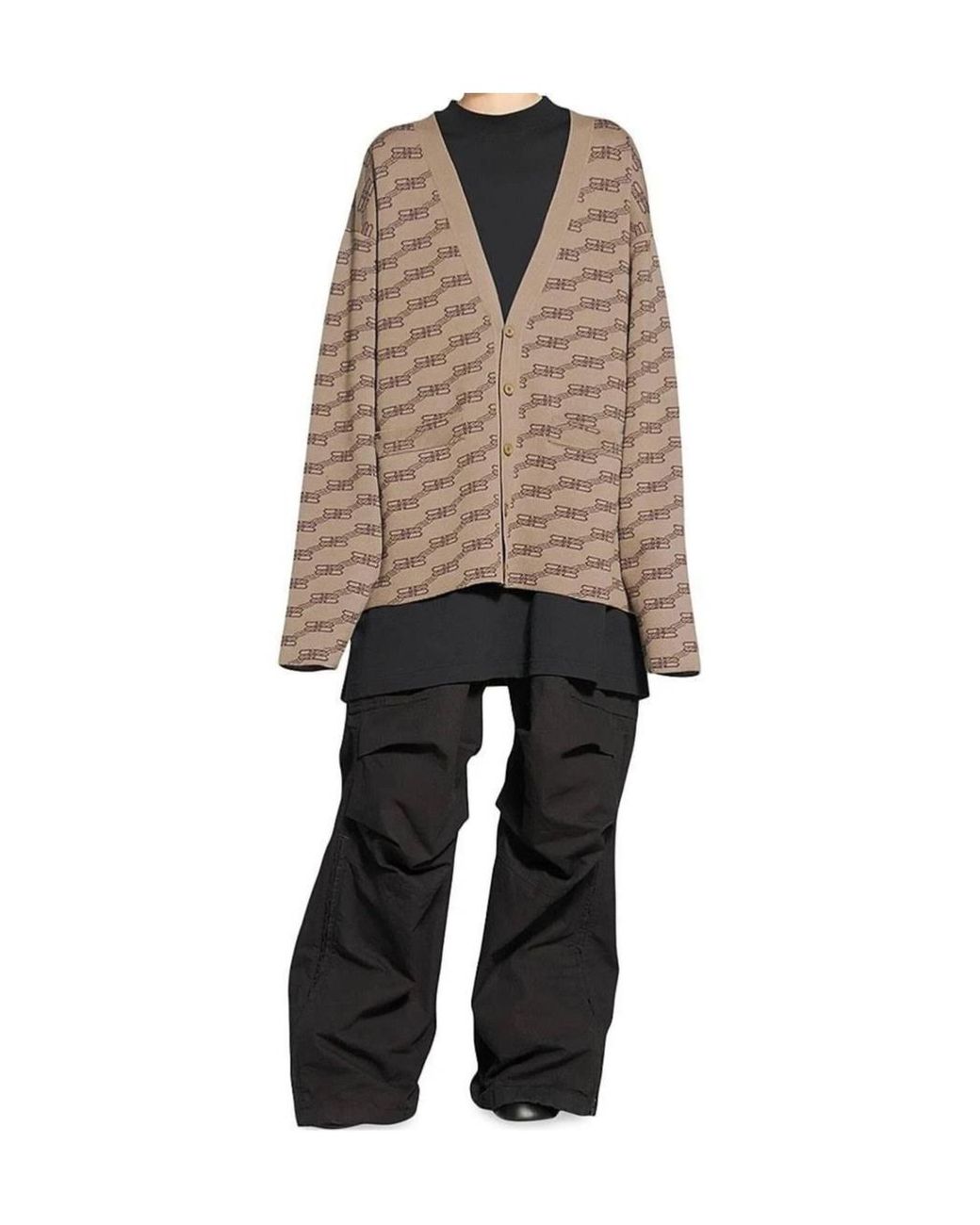 Balenciaga Brown Long-Sleeved Casual Jacket
