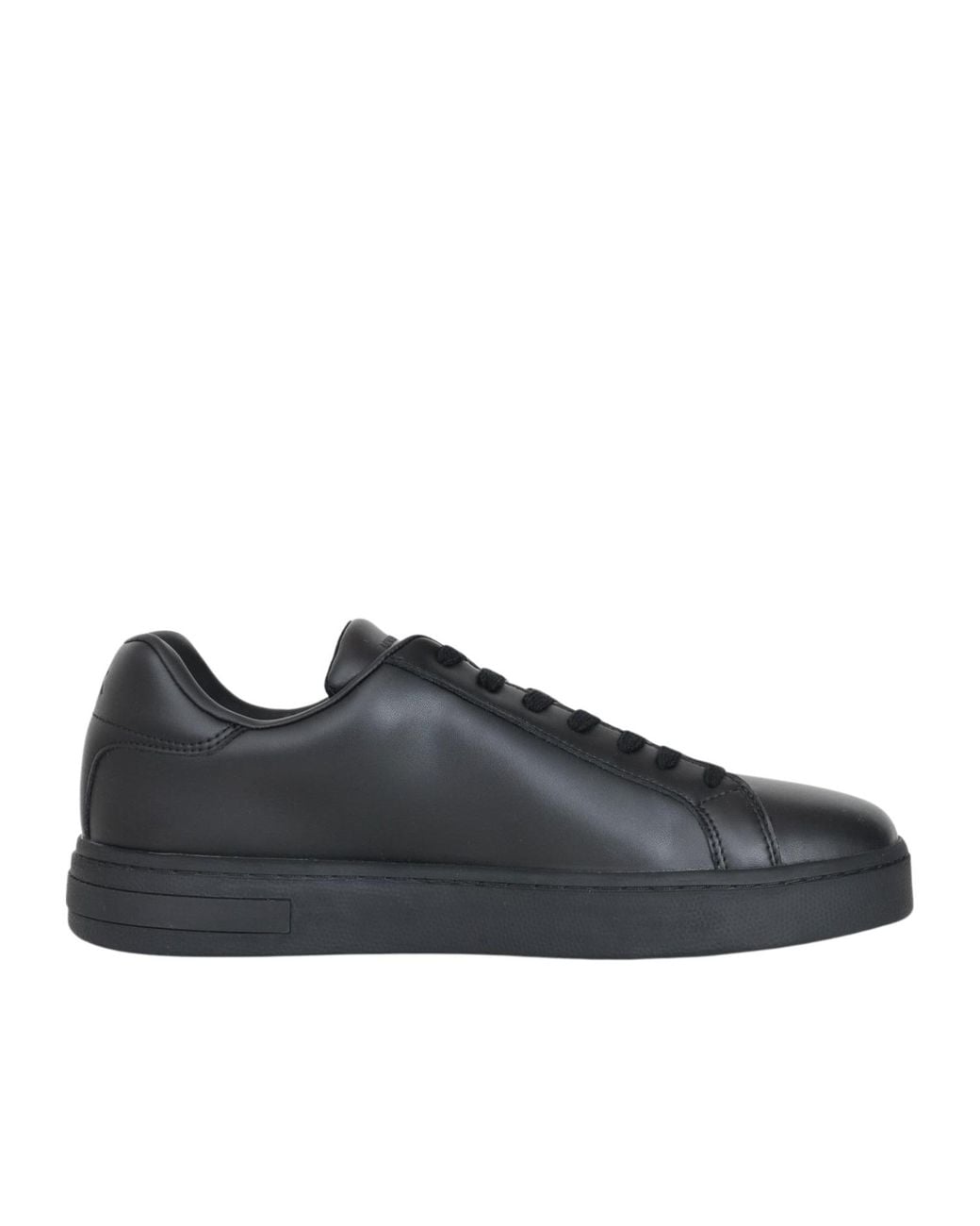 ARMANI EXCHANGE Black Leather Sneakers for men