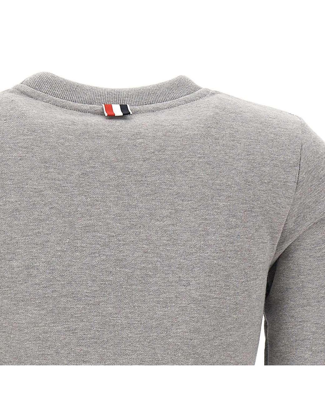 Thom Browne Gray Classic Loopback 4-Bar Sweatshirt