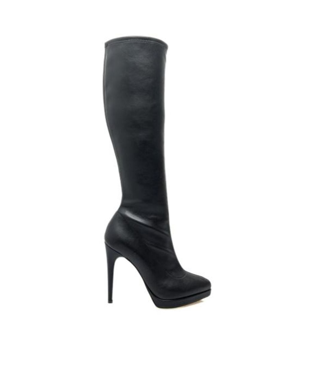 Casadei Black Michelle Platform Knee-High Boots