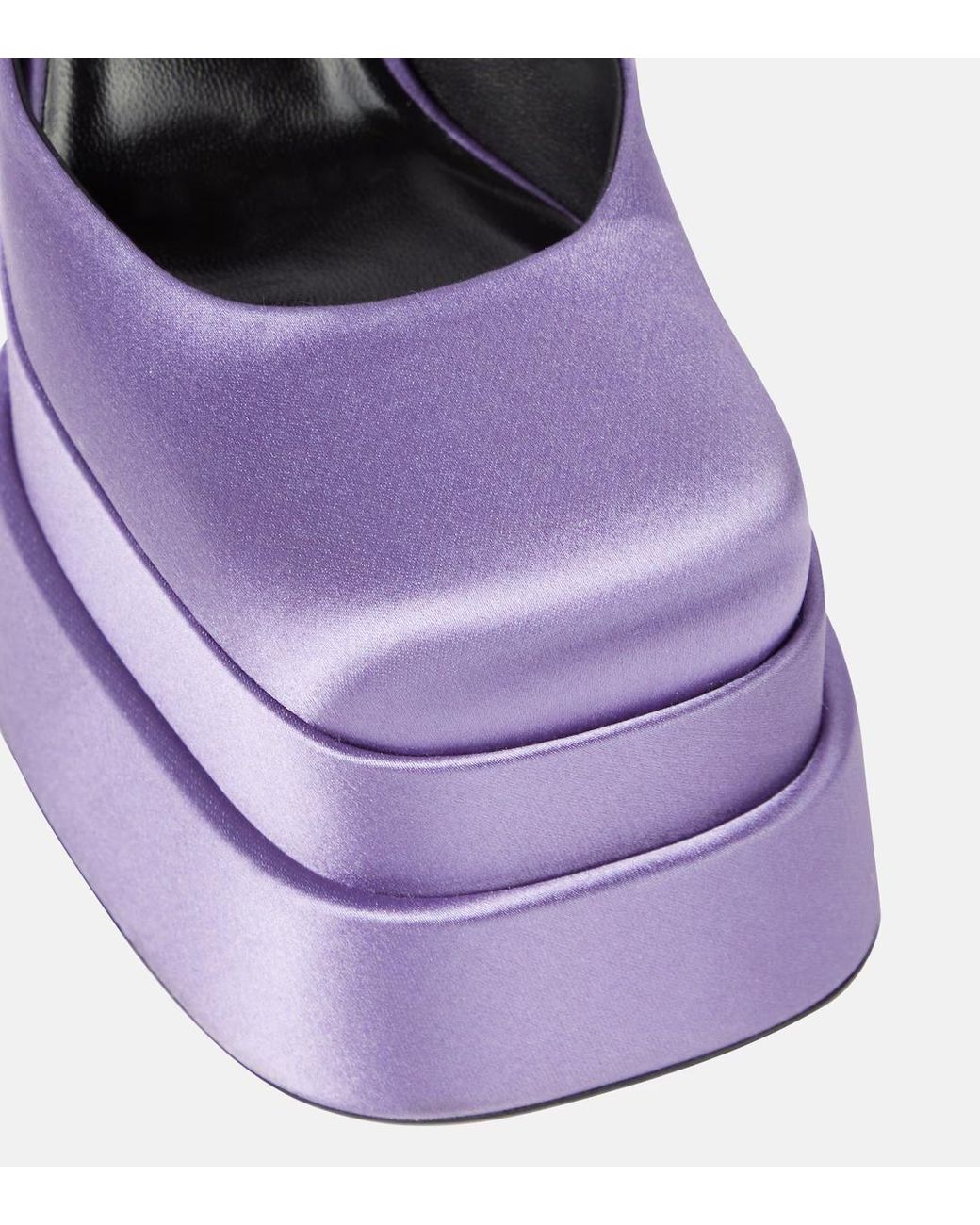 Versace Purple Medusa Aevitas Platform Heels