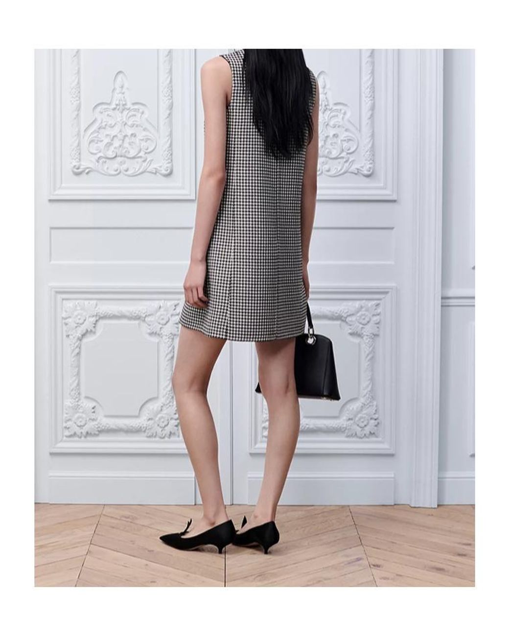 Dior Gray Straight-Cut Short Dress
