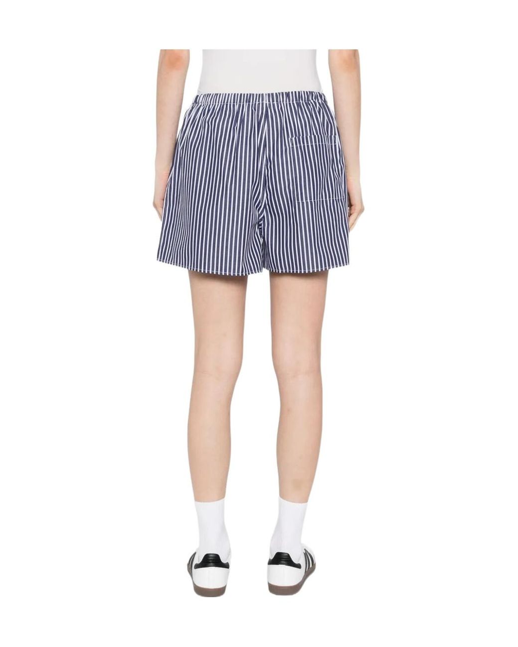 Sporty & Rich Blue Vendome Striped Shorts