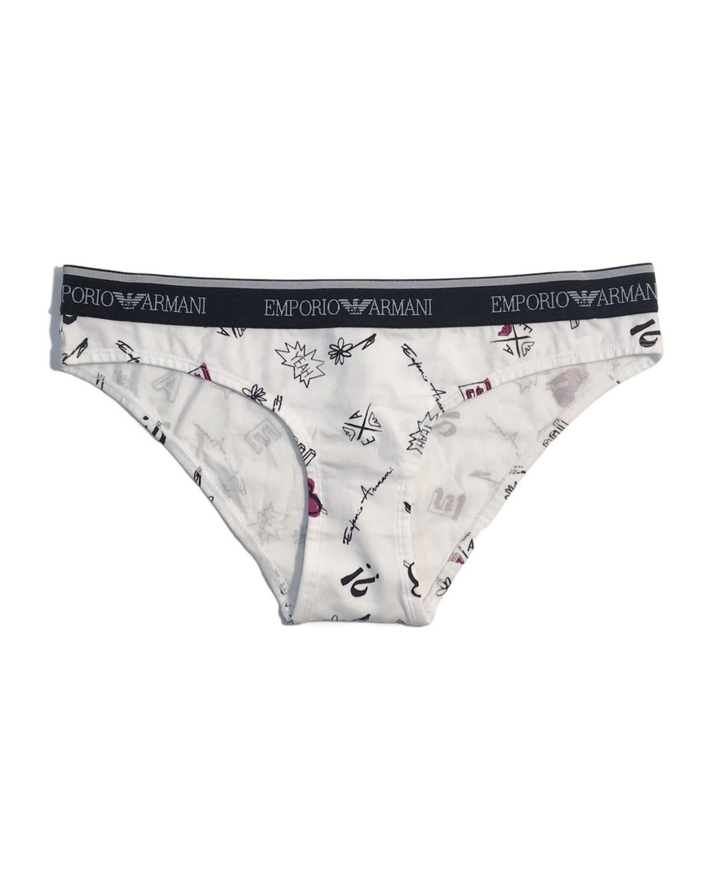 Emporio Armani White Pattern Printed Underwear