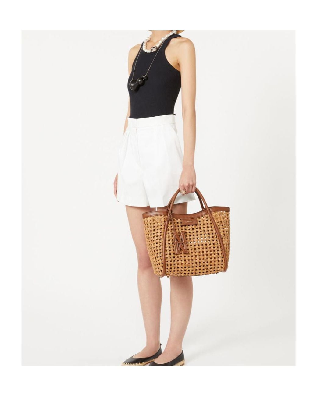 Max Mara Brown Marinecesto Tote Bag