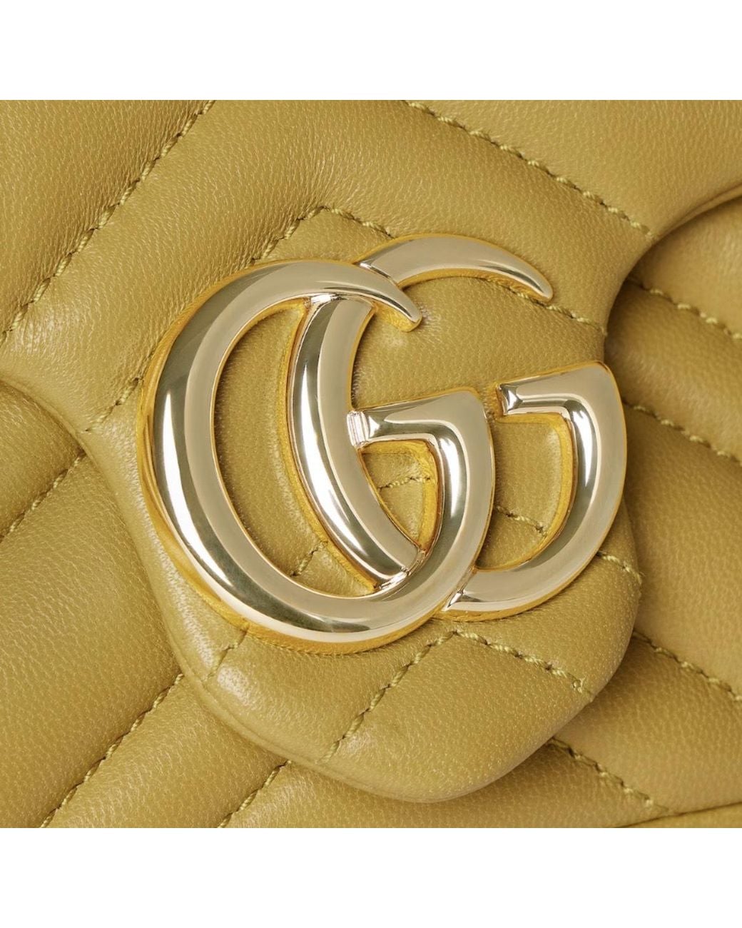 Gucci Yellow Gg Marmont Mini Shoulder Bag