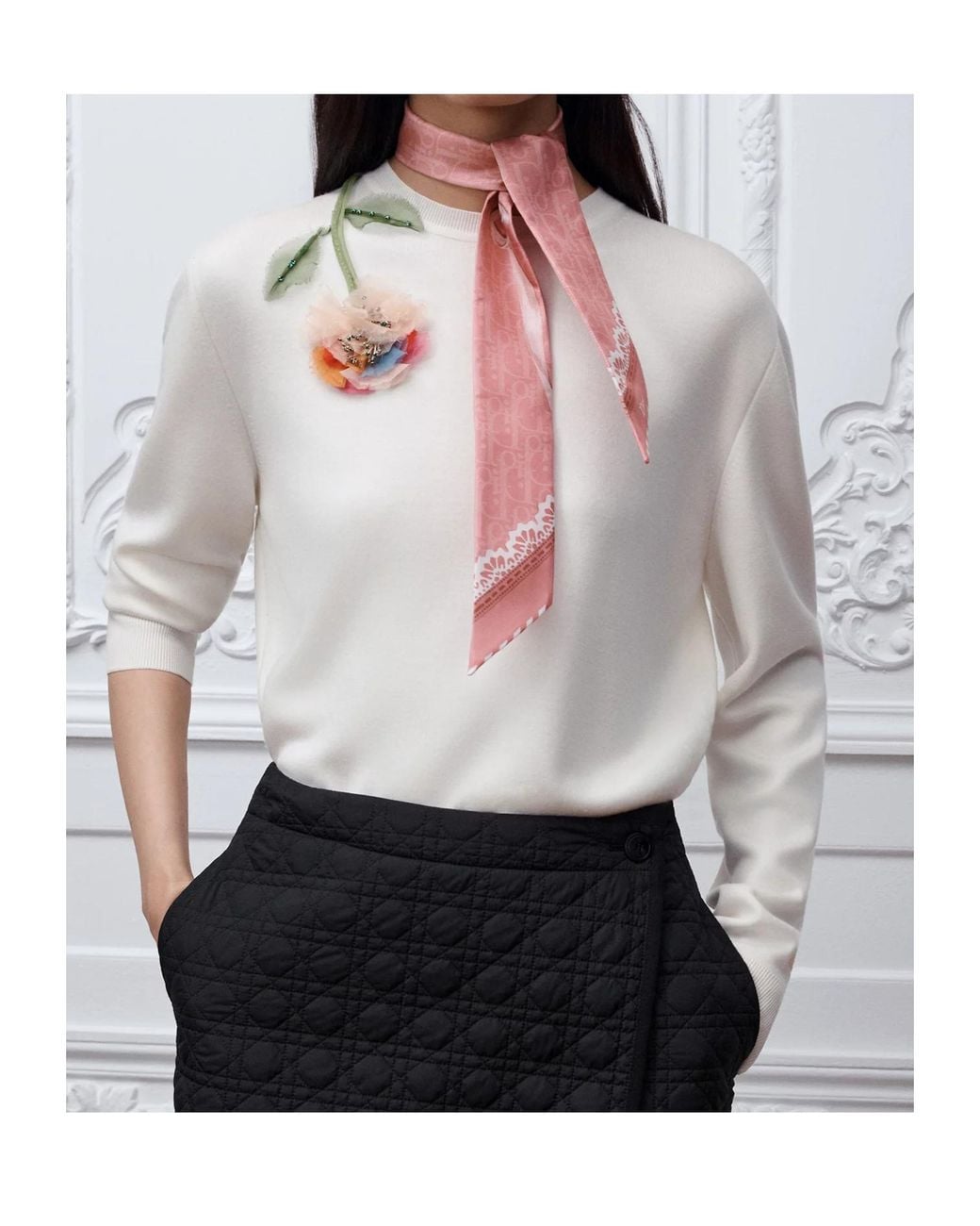 Dior Pink Médaillon Mitzah Scarf