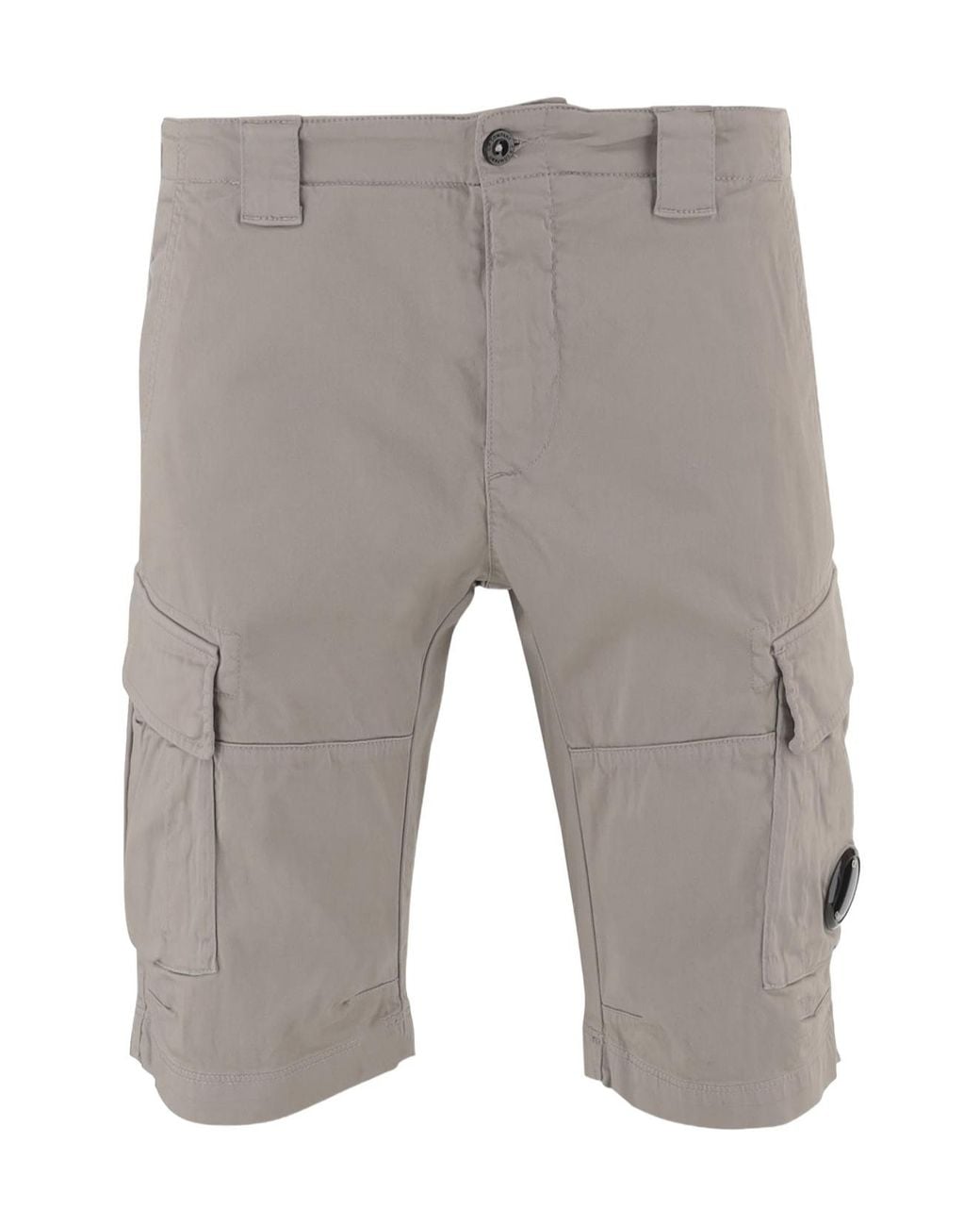 C P Company Gray Lens Detailed Cargo Shorts for men