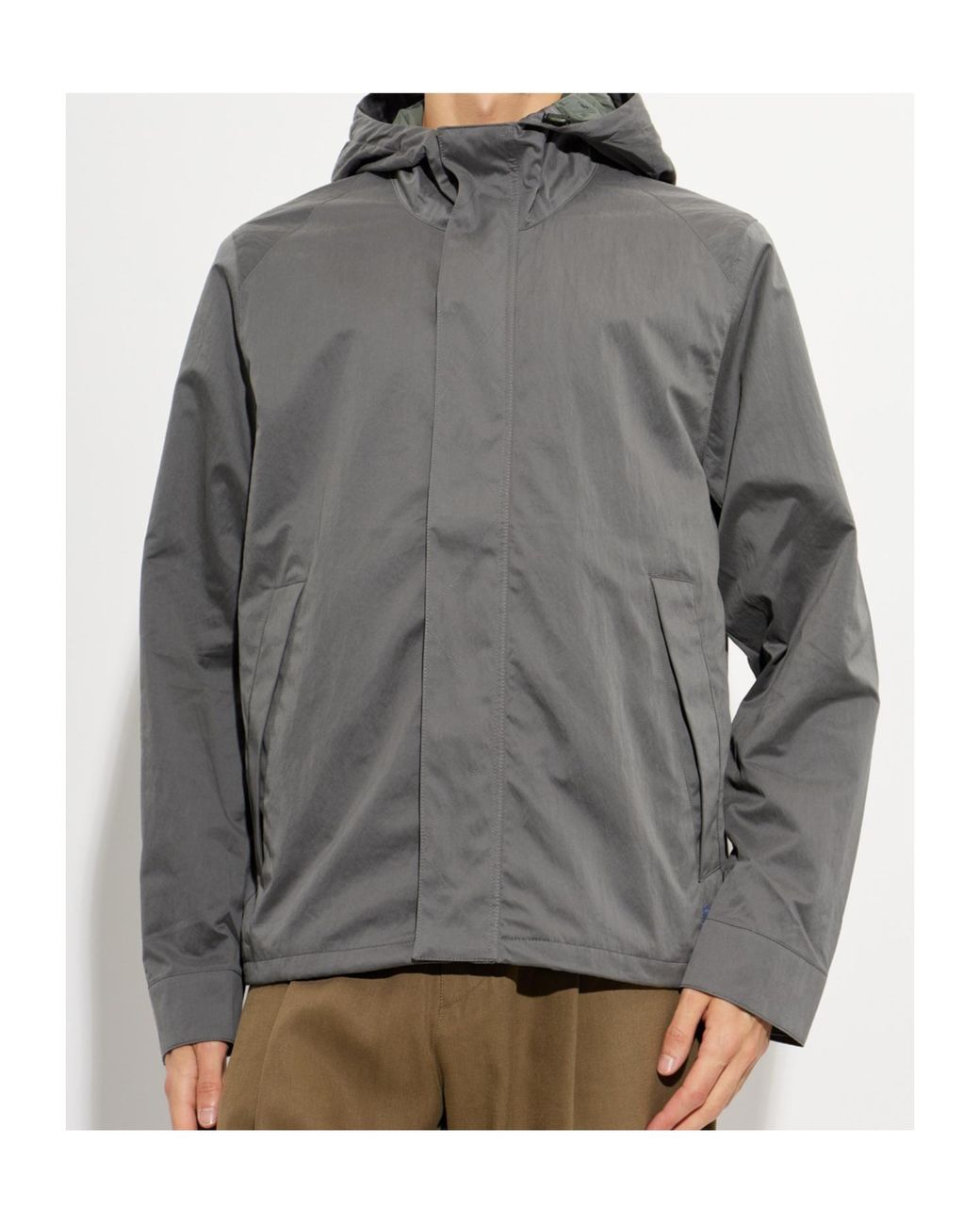 Paul Smith Gray Ps Paul Smith Lightweight Hooded Jacket for men