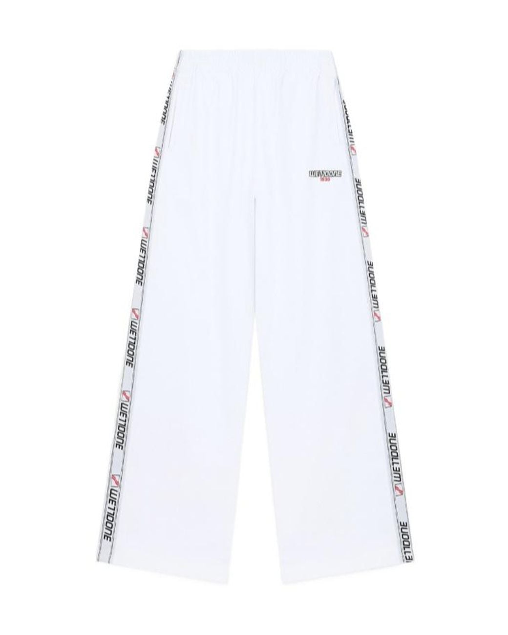we11done White 1506 Logo Tape Track Pants