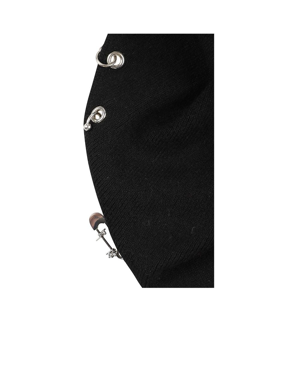 Pinko Black Safety-Pin Scarf