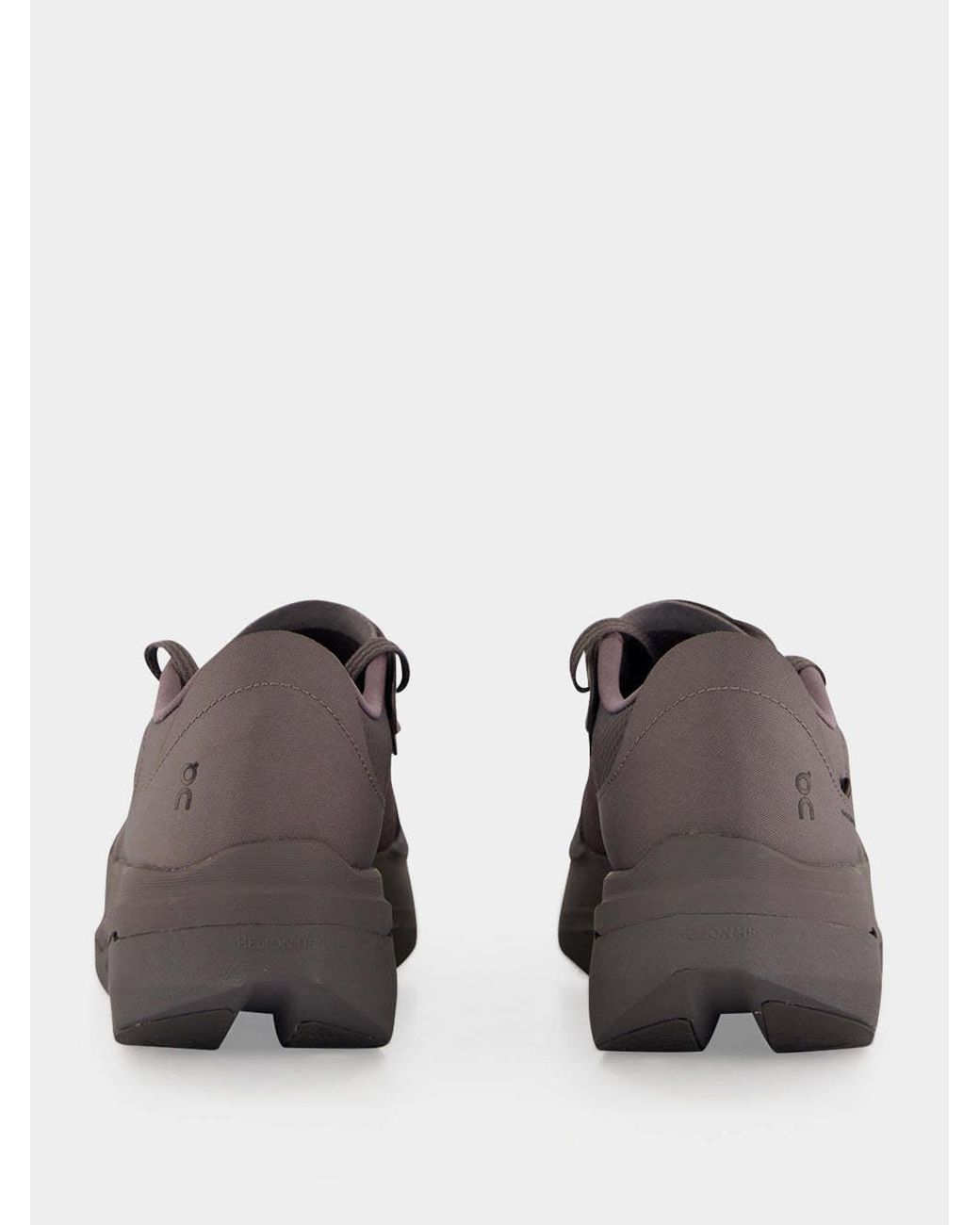 On Shoes Brown Round Toe Lace-Up Sneakers for men