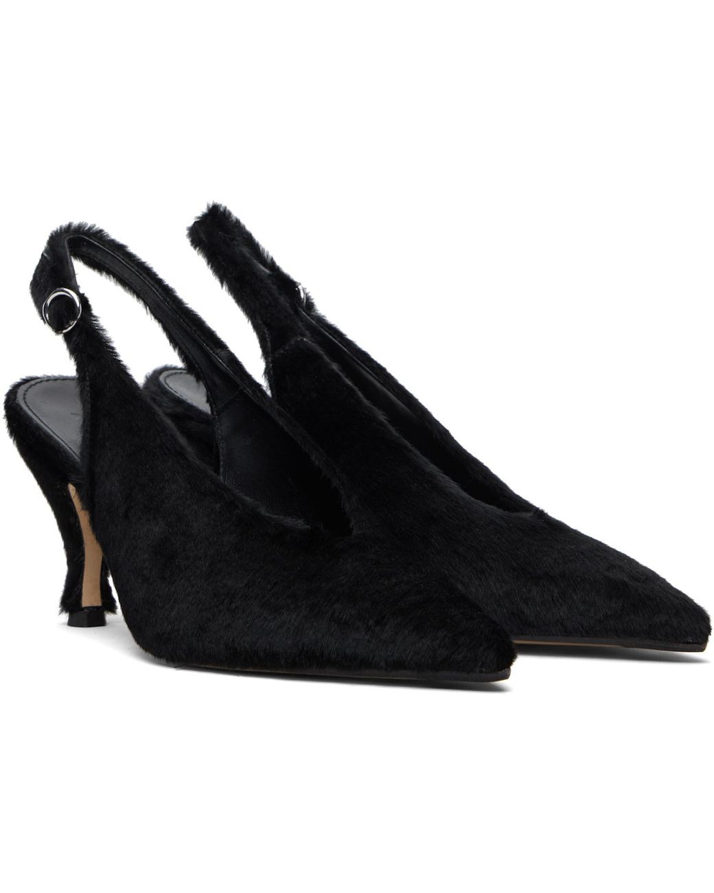 Aeyde Black Carla Slingback Pumps