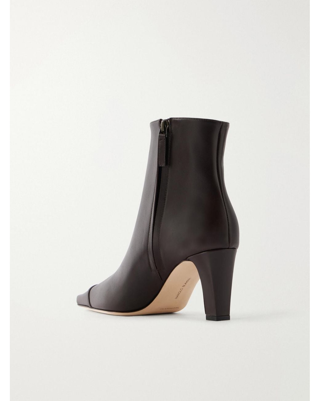 Manolo Blahnik Black Minimalist Handmade Leather Boots