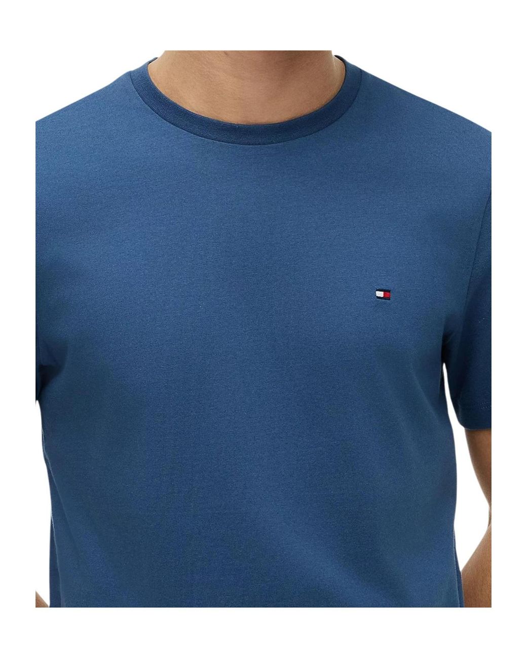 Tommy Hilfiger Blue Flag Embroidery T-Shirt for men