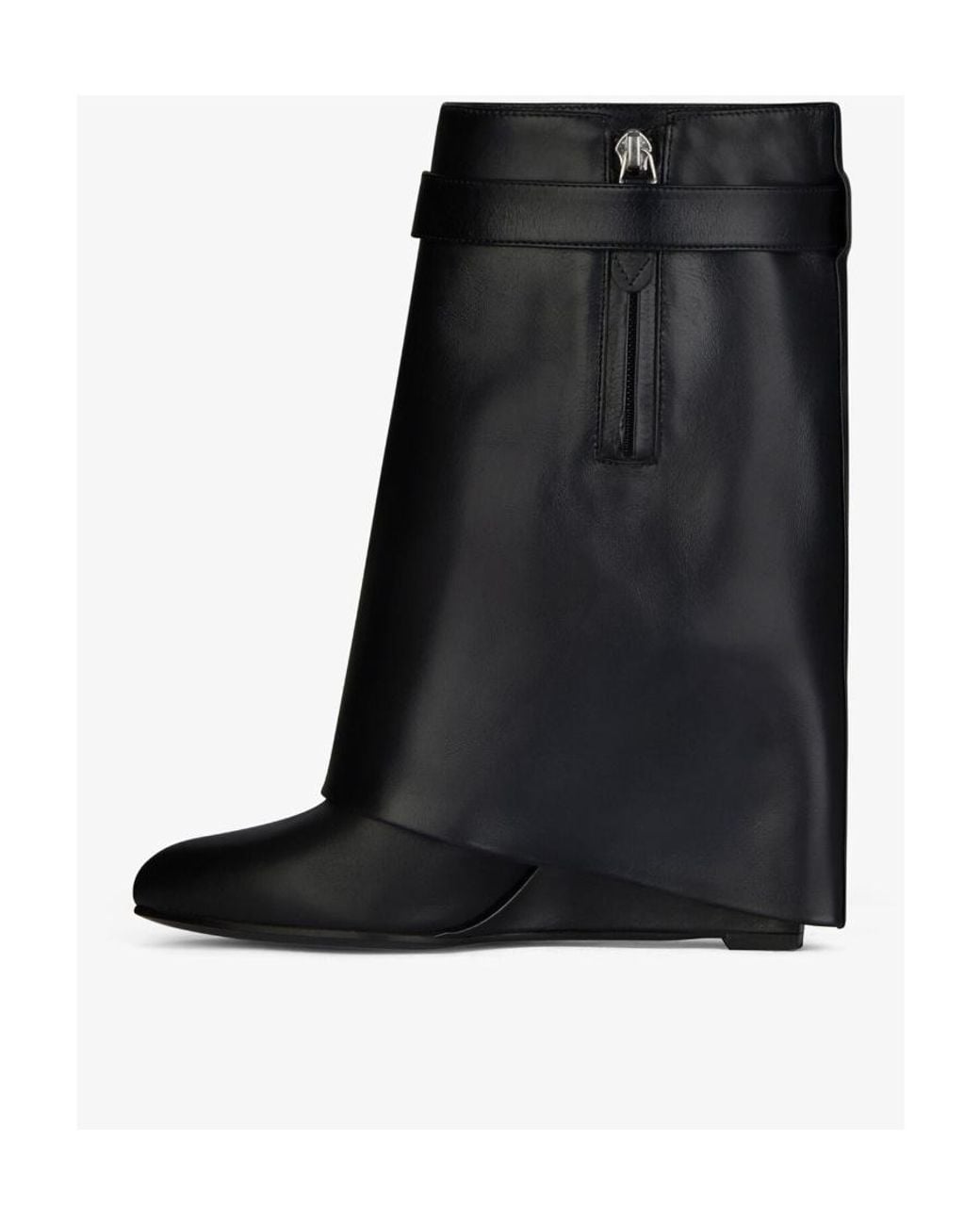 Givenchy Black Shark Lock Pointed Toe Ankle Boots
