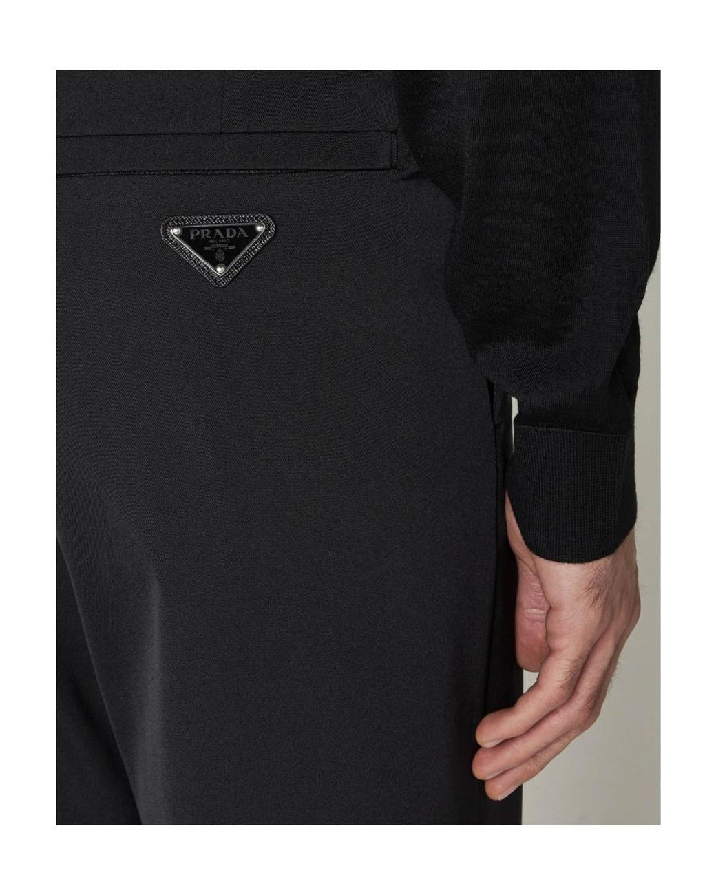 Prada Blue Straight Casual Pants for men