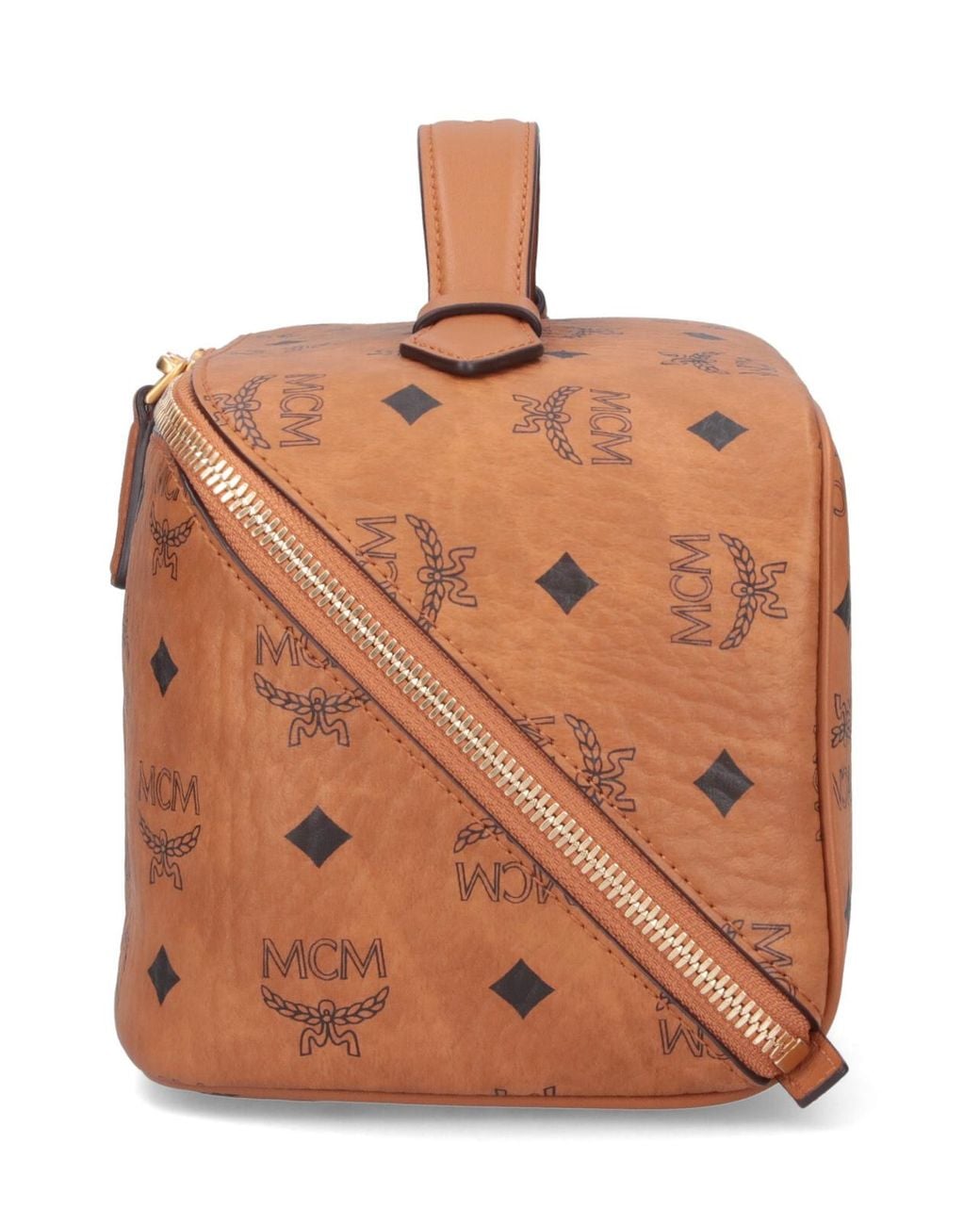 MCM Brown Visetos Ottomar Toiletry Bag for men