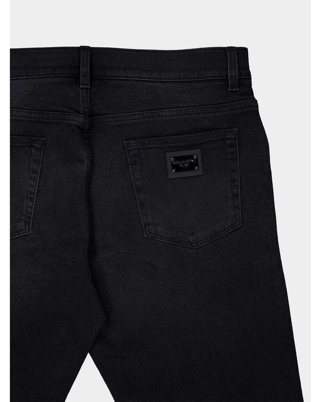 Dolce & Gabbana Blue Straight Leg Jeans for men