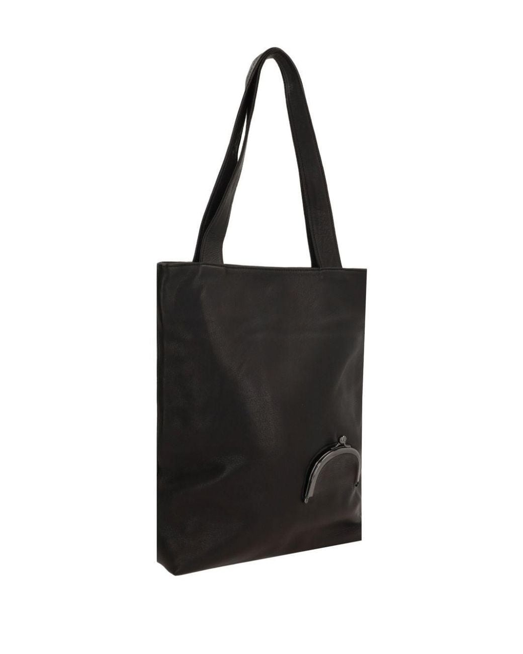 Yohji Yamamoto Black Discord Clasp Tote S