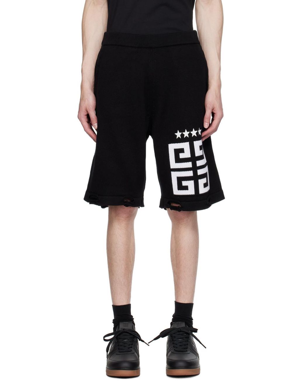 Givenchy Black 4G Stars Bermuda Shorts for men