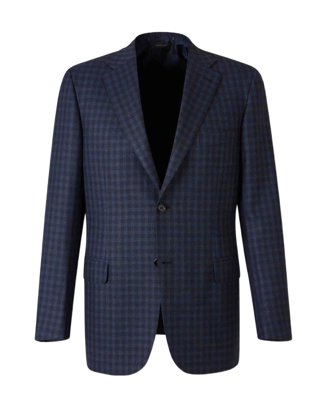 Brioni Blue Checked Wool-Blend Blazer for men