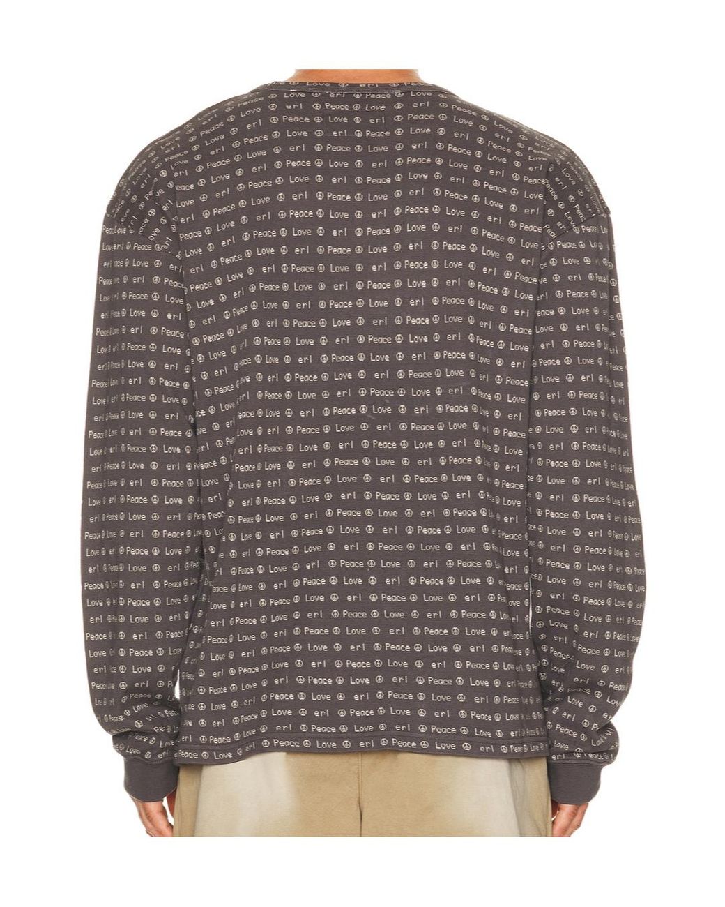 ERL Gray Jacquard Logo Knitted Top for men